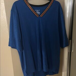 Westbound Royal Blue Top with Colorful Trim